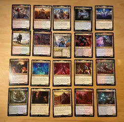 Magic The Gathering Lot Of 20 Gold Cards Including Rares and Mythics NM - Image 1
