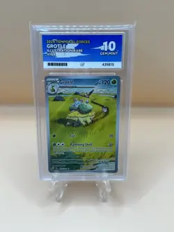 Grotle 164/162 ACE 10 Illustration Rare Temporal Forces Pokemon Card not PSA - Image 1