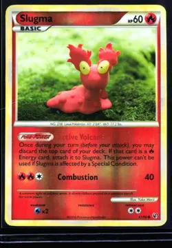 2010 HeartGold & SoulSilver - Undaunted Slugma #67 Reverse Holo Pokemon Card - Image 1