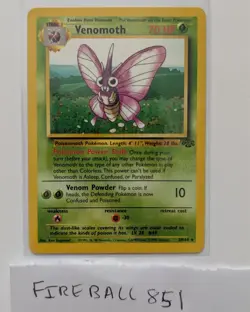 Venomoth 29/64 - Jungle - Non-Holo Rare WOTC Pokemon Card - VG/LP - Image 1