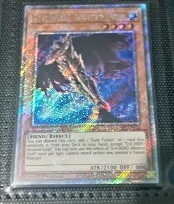 Evil HERO Adusted Gold RA04-EN029 Platinum Secret Rare 1st Edition YuGiOh Card - Image 1