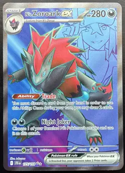 N's Zoroark ex 175/159 Sv09: Journey Together Ultra Rare Full Art Holo Card - Image 1