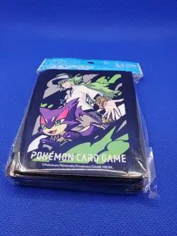 Pokemon Center Japan N＆ Purrloin Card Sleeves 64 Count Deck Shield New - Image 3