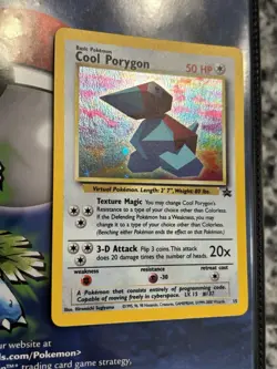 Cool Porygon Holo Black Star Promo Pokemon Trading Card Game - Image 1