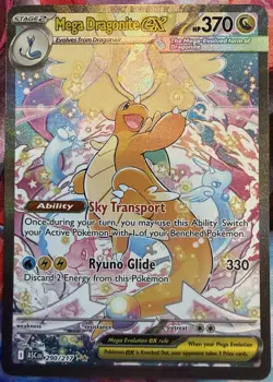 Mega Dragonite EX 290/217 Full Art Secret Rare Pokemon Card NM/Mint - Image 1