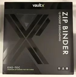 Vault X Black 12 Pocket Exo-Tec Zip Binder - New - VaultX 480 Cards Sideloading - Image 1