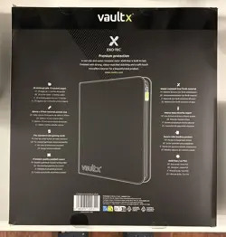 Vault X Black 12 Pocket Exo-Tec Zip Binder - New - VaultX 480 Cards Sideloading - Image 2