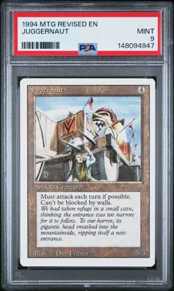 1994 MAGIC THE GATHERING REVISED EDITION JUGGERNAUT PSA 9 - Image 1