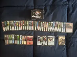 Mtg Commander Masters Precon Deck Sliver Swarm Open NM Sleeved Deckbox - Image 2