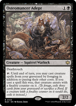 x4 Osteomancer Adept BLB Bloomburrow MTG 103 RARE M/NM 4x - Image 1