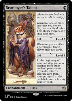 x1 Scavenger's Talent BLB Bloomburrow MTG 111 RARE M/NM 1x - Image 1