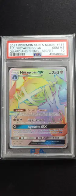 2017 Pokemon: METAGROSS GX 157/145 Rainbow Secret Guardians Rising Gem PSA 10 💎 - Image 3