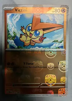 Pokemon TCG Victini Master Ball Pattern 012/086 Black Bolt Holo Rare NM - Image 1