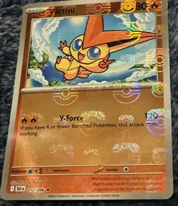 Pokemon TCG Victini Master Ball Pattern 012/086 Black Bolt Holo Rare NM - Image 4