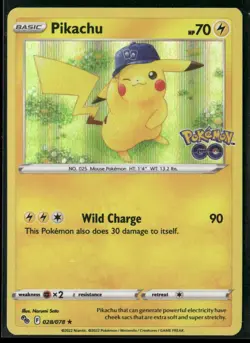 Pikachu (28) 028/078 Holo - Pokemon TCG Pokemon GO - Image 1