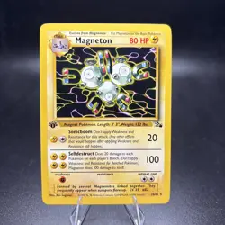 Pokemon TCG Magneton Fossil First Edition Non Holo 26/62 Near Mint Vintage NM -j - Image 1