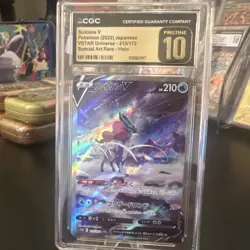 Pokemon Suicune V 215/172 VSTAR Universe Holo 2022 Japanese CGC Graded Card Lot - Image 1