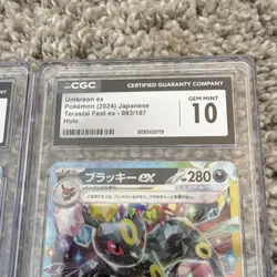Pokemon TCG Lot (2) - Espeon ex 063/187 & Umbreon ex 093/187 JP Holo - CGC 10!!! - Image 3