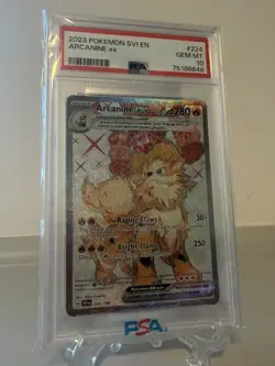 2023 Pokemon Scarlet & Violet #224 Arcanine Ultra Rare PSA Gem Mint 10 - Image 2