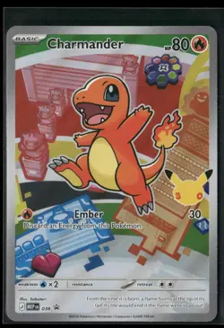 Charmander MEP 030 30th Anniversary Illustration Rare Pokemon TCG Black Star NM - Image 1