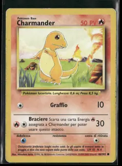 Pokemon TCG Charmander 46/102 Unlimited Base Set Italian - Image 1