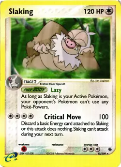 Pokemon TCG Slaking 12/109 Reverse Holo Pokemon EX Ruby & Sapphire DMG - Image 1