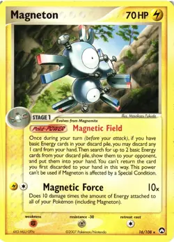 Pokemon TCG Magneton 16/108 Power Keepers Regular MP - Image 1