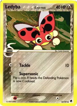 Pokemon TCG Ledyba Delta Species 53/101 Dragon Frontiers Regular VLP - Image 1