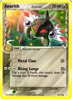Pokemon TCG Anorith (Delta Species) 57/110 Holon Phantoms Regular LP - Image 1