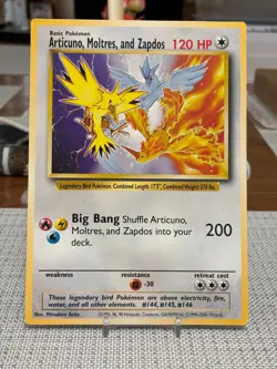 2000 Pokemon Jumbo Articuno, Moltres, and Zapdos (Movie Promo) LP - Image 1