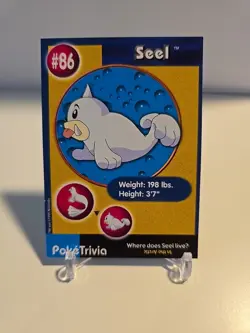 Pokemon Burger King PokeTrivia Non-perforated Seel #86 - Image 1