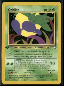 Oddish 68/111 1st Edition - Pokemon TCG Neo Genesis - Image 1