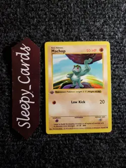 Machop 52/102 Pokemon Base Set 1st Edition Shadowless NM - Image 1