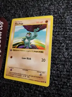 Machop 52/102 Pokemon Base Set 1st Edition Shadowless NM - Image 2