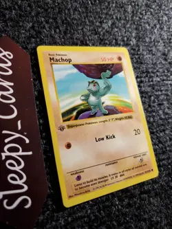Machop 52/102 Pokemon Base Set 1st Edition Shadowless NM - Image 3