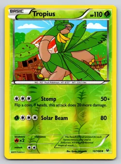 Tropius 12/108 Roaring Skies Reverse Holo Pokemon TCG Uncommon LP - Image 1