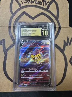 Pokemon CGC PRISTINE 10 - Raikou V 218/172 SAR | VSTAR Universe - Image 1