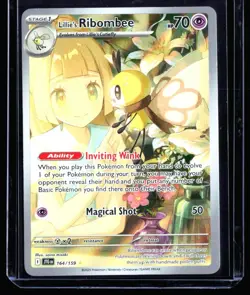 2025 Scarlet & Violet - Journey Together Lillie's Ribombee #164 Illustration - Image 1