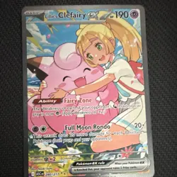 Pokemon Lillie's Clefairy ex 184/159 Sv09 Special Illustration Rare Holo EX - Image 1