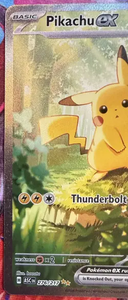 Pokemon Pikachu EX Full Art Holo ASC 276/217 Special Illustration Rare NM 🔥 - Image 2