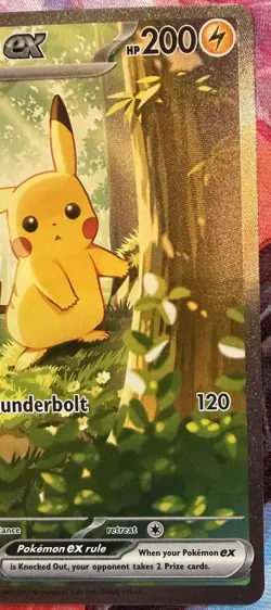 Pokemon Pikachu EX Full Art Holo ASC 276/217 Special Illustration Rare NM 🔥 - Image 3