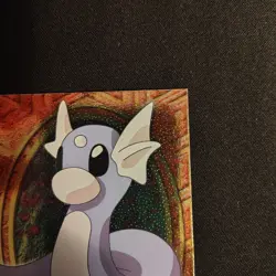 Dratini Topps Pokemon #147 - E10 of 12 - Textured Holo - Black Logo - Image 3
