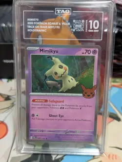 Pokemon TCG Mimikyu 097/193 Trick or Trade 2023 Holo TAG 10 - Image 1