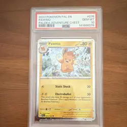 Pokemon Pawmo Promo Holo Paldea Adventure Chest 075/193 PSA 10 2023 - SWIRL - Image 1