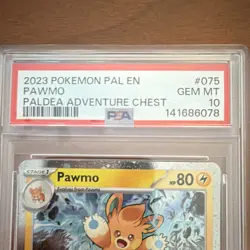 Pokemon Pawmo Promo Holo Paldea Adventure Chest 075/193 PSA 10 2023 - SWIRL - Image 2