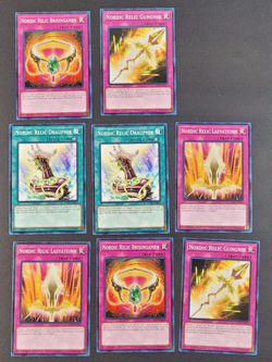 Yugioh TCG - 8x Nordic Relic Card Lot - 1st Ed - LEHD - LP/NM - Spell, Trap 2018 - Image 1