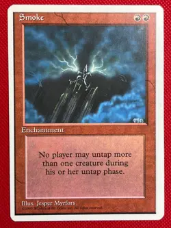 MTG 1X Smoke X1 Core Set 4th Edition Magic - SP/NM - Image 1