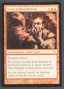 MTG - 1x Curse of Bloodletting - Dark Ascension - NM/LP - Rare Red - Magic 2012 - Image 1