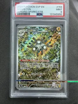 2024 Pokemon SVP EN Magneton Surging Sparks #159 ETB PSA 9 - Image 1