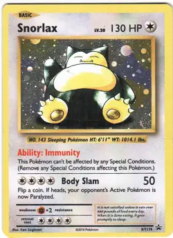 Snorlax SWIRLS XY179 Holo P XY Promo Pokemon DMG - Image 1